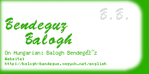 bendeguz balogh business card